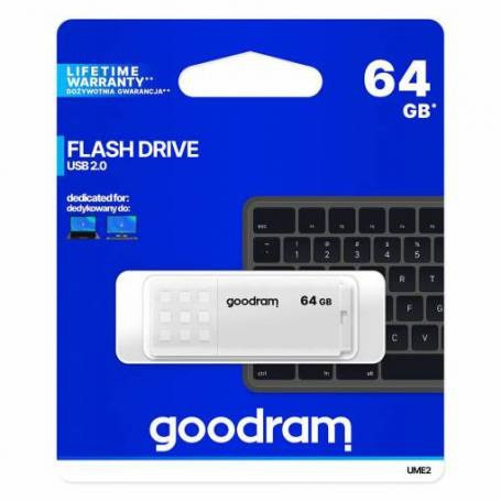 7-7-70086-1-Pendrive USB 2.0 Goodram 64GB UME2 Blanco